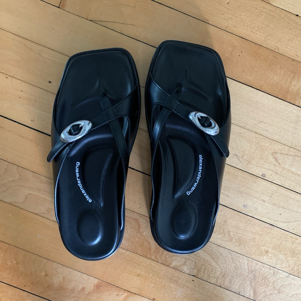 Alexander Wang Dome Platform Leather Sandals